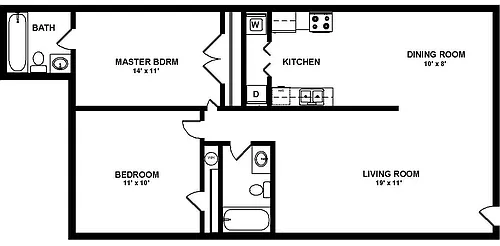 Floor plan 2 Bedroom
