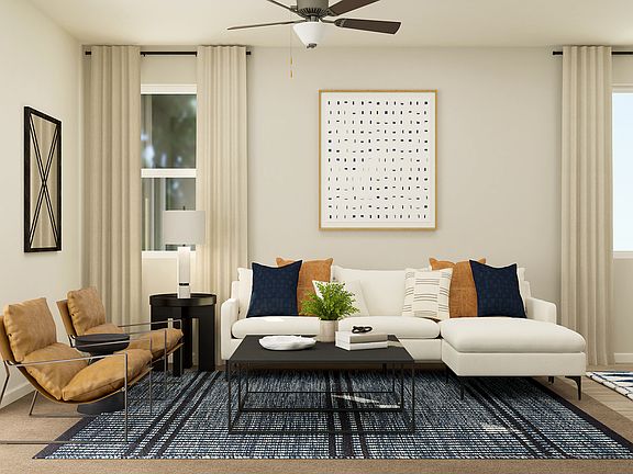 The family room is a comfortable space to gather.