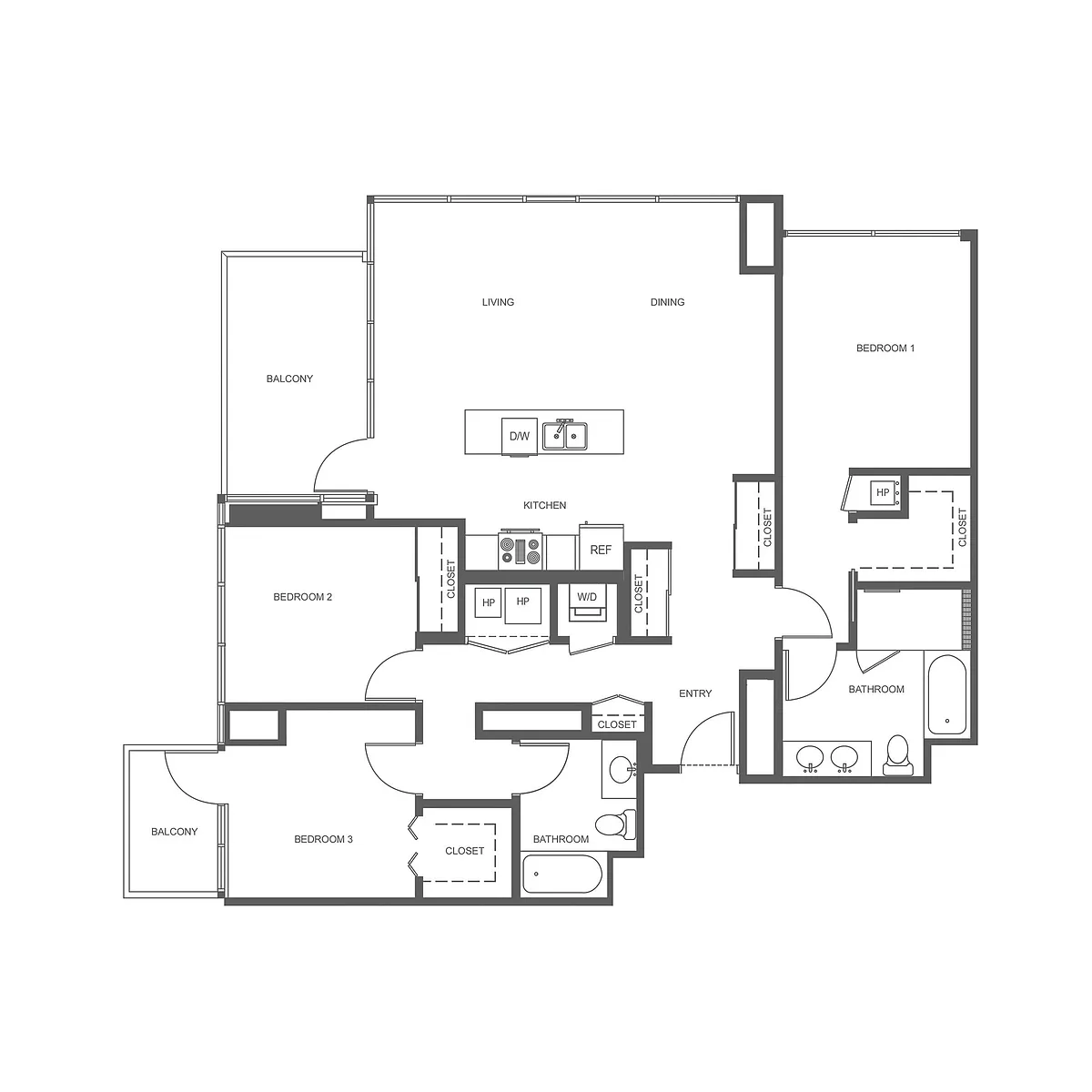 Floor plan PINNACLE ON THE PARK 4A