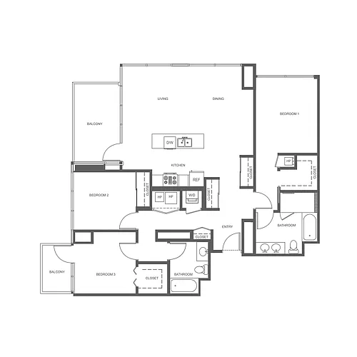 Floor plan PINNACLE ON THE PARK 4A