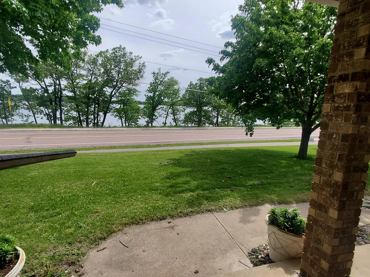 View of the lake from the front of house. - 1966 Shoreline Blvd