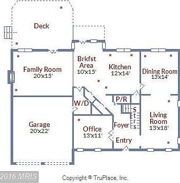 Main level floor plan