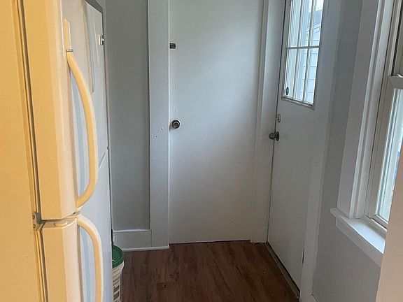 Back door with mud room area