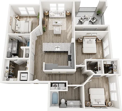 Floor plan C1A - 3X2
