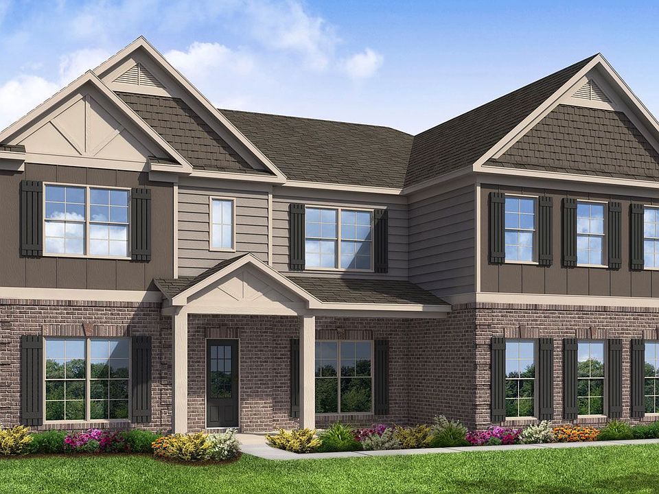 Front elevation with brick