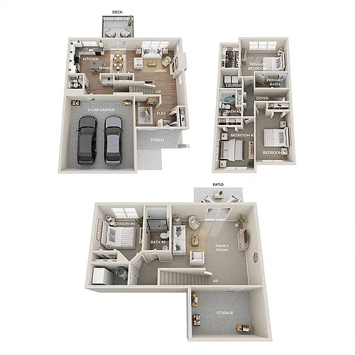 Floor plan Eider - 2 Car Garage + Basement