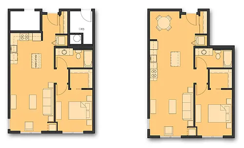 Floor plan One Bedroom B.3