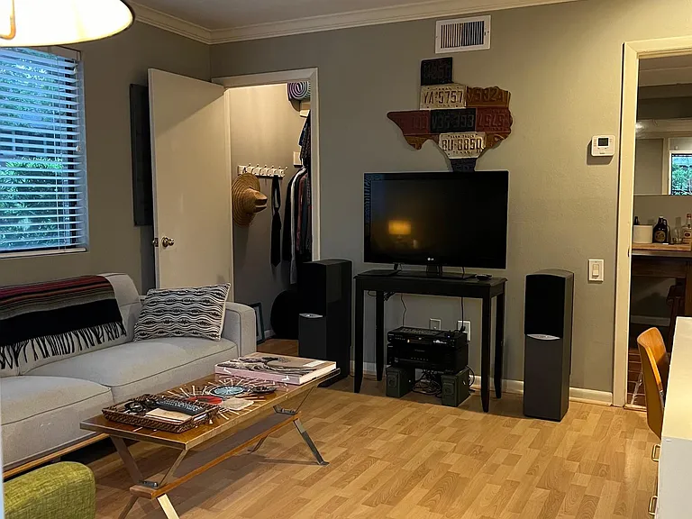 Living Room with Walkin Closet