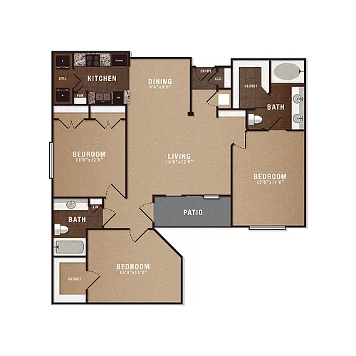 Floor plan C1 3X2