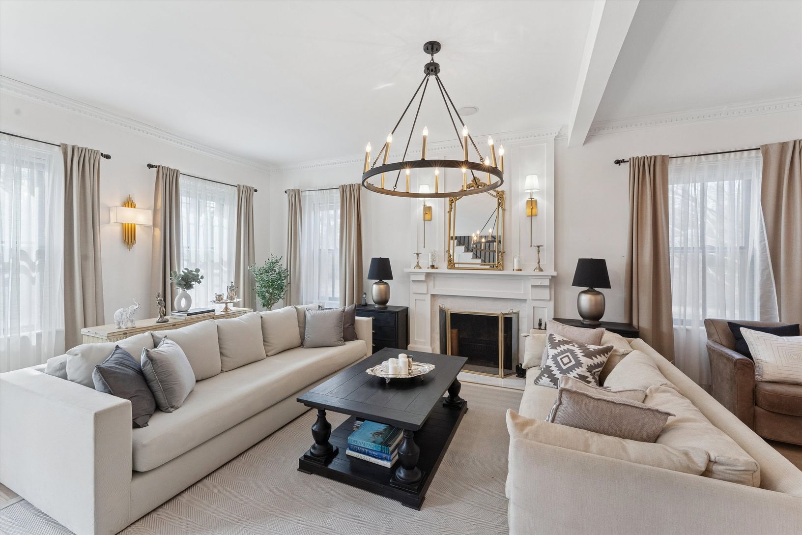  Formal Living Room with Fireplace