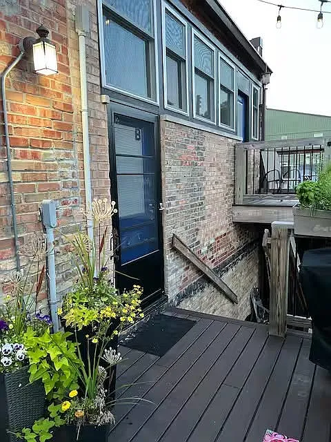 Entrance off main deck and private patio is back