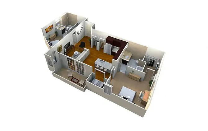 Floor plan M2-2L 1080