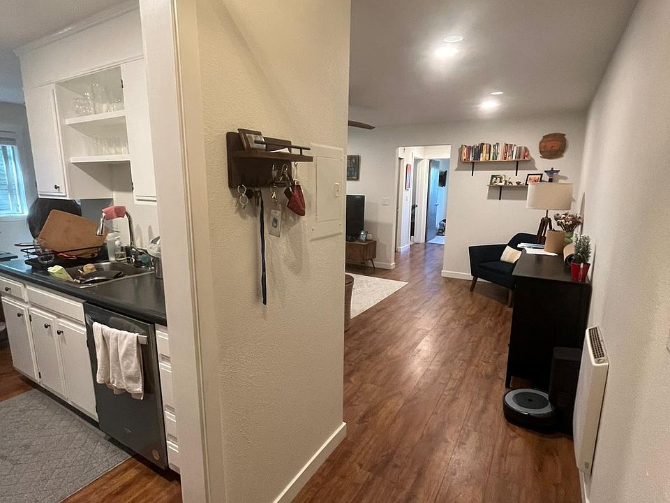 Walking from main entrance into living room