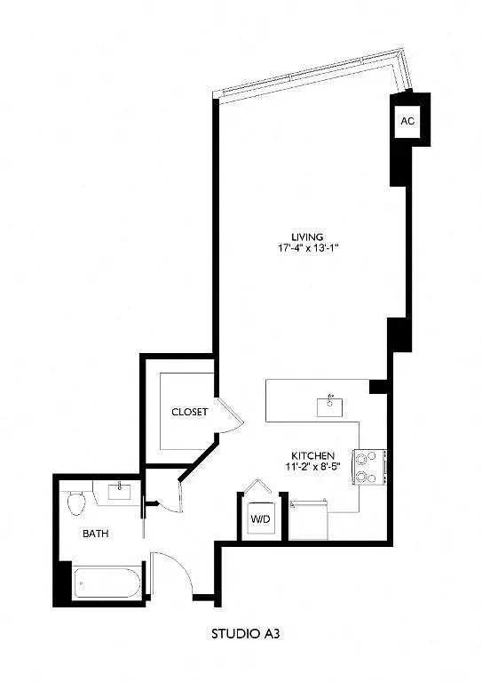 Floor plan Studio A3