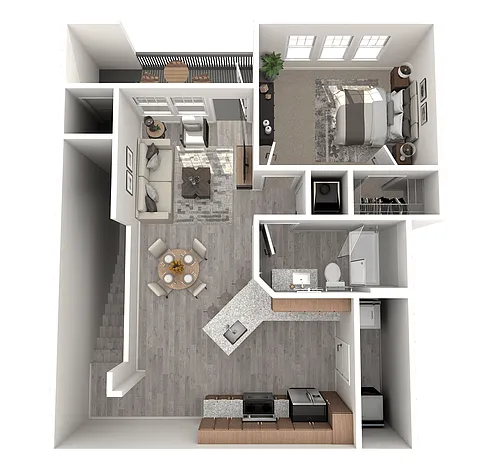 Floor plan A2U with Garage