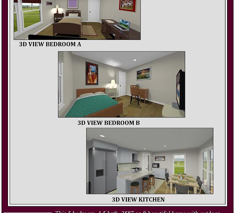 3-D room renderings