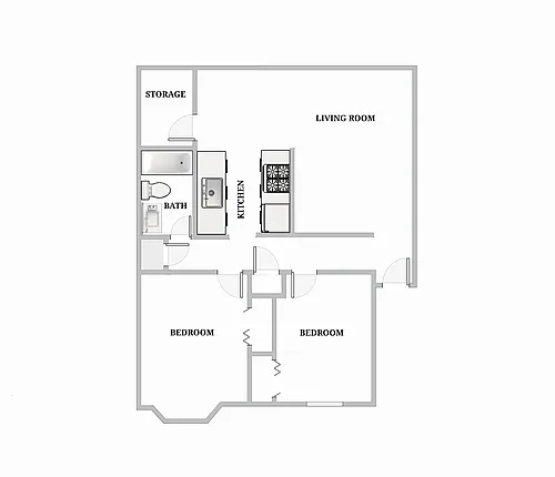 Floor plan Two-Bedroom