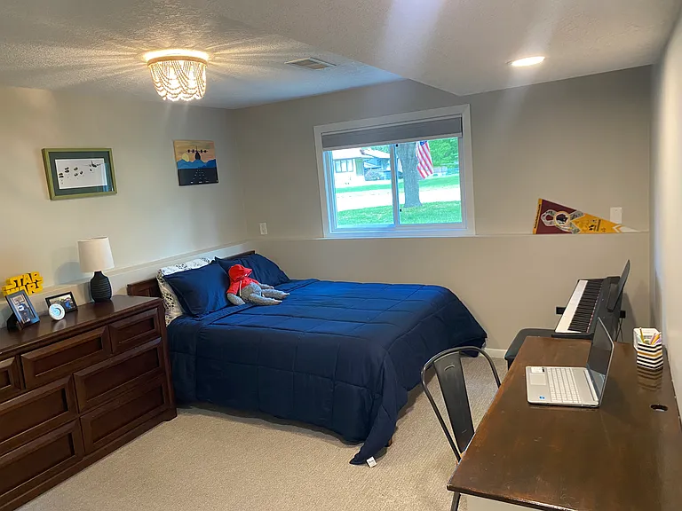 Downstairs bedroom on left of house. Large closet!