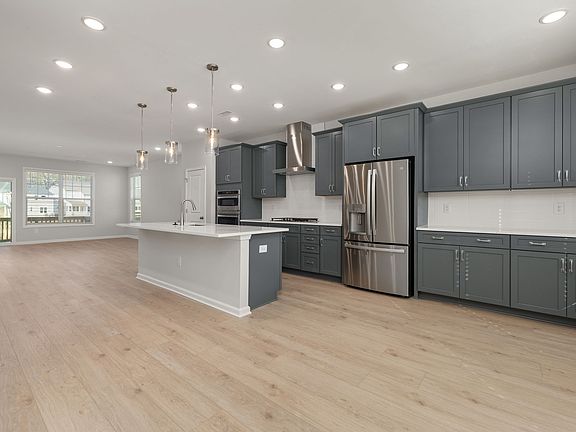 Kitchen and Living Room from Powder Room.