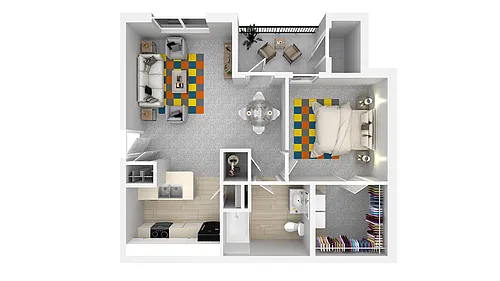 Floor plan 1 X 1