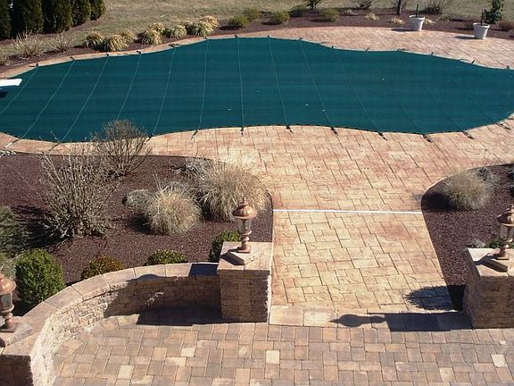 Heated Inground Pool with Raised EP Henry Patio