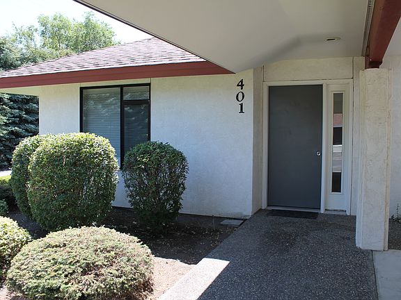 Front door and landscaping