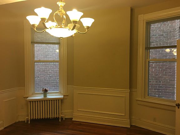Dining room with two large windows