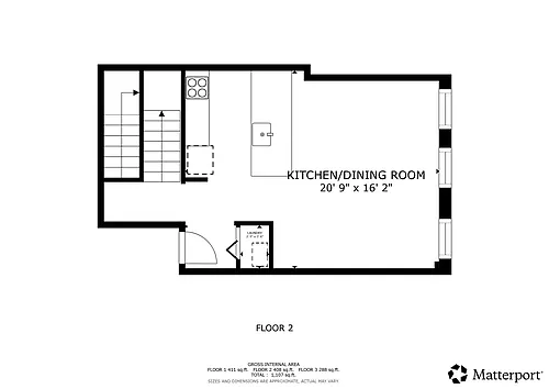 Floor plan 3 Bed 2 Bath- Lofted