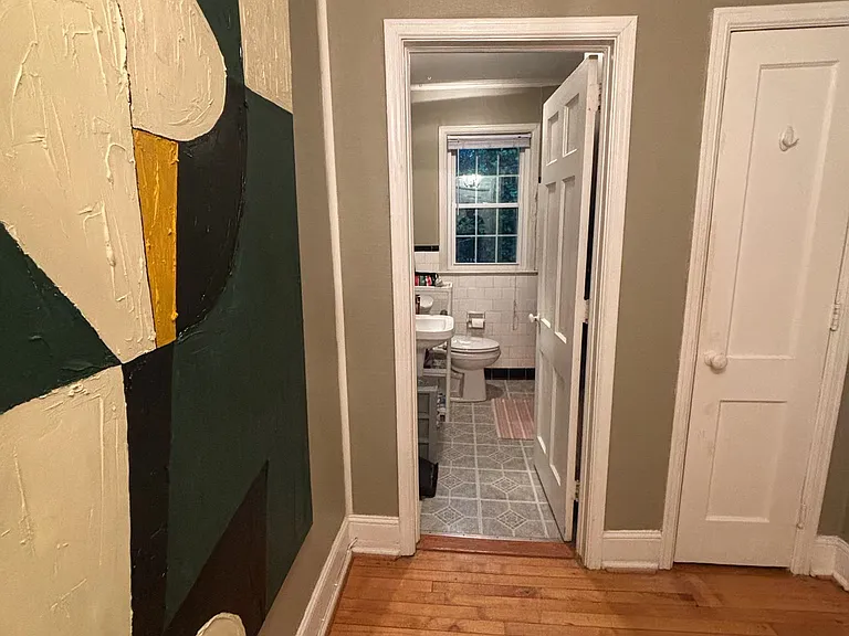 Out the large bedroom towards the full bath.