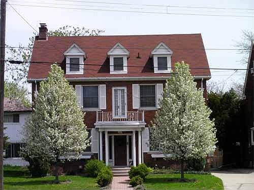 Front of House in Spring