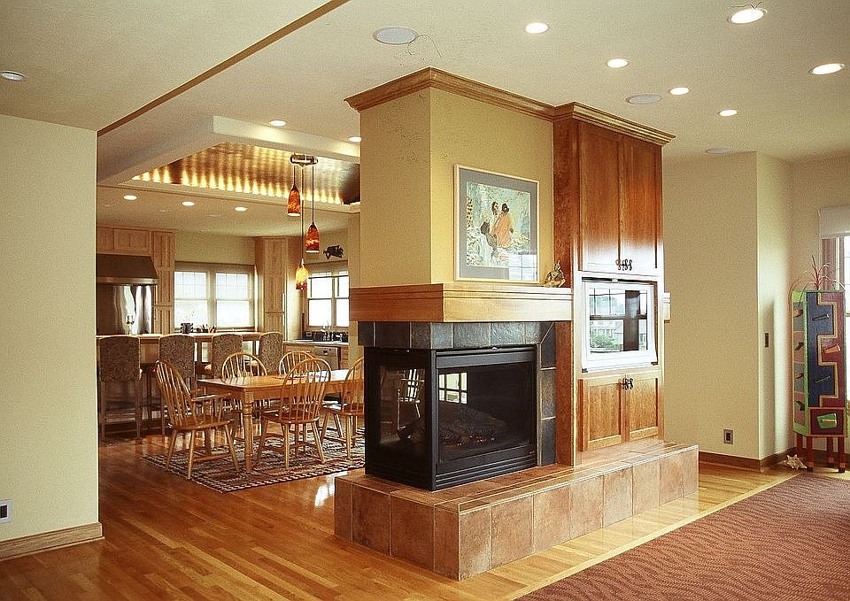 Family room fireplace
