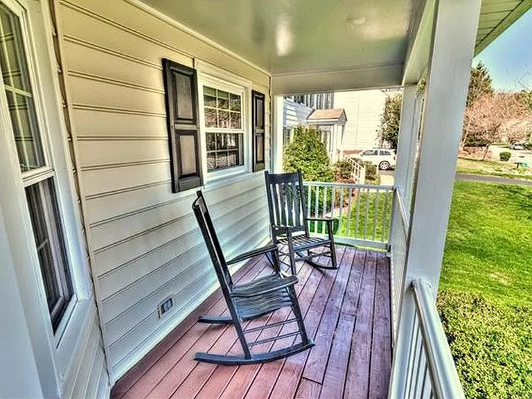 Covered Front Porch, ready for your Adironrack rocking chairs :)