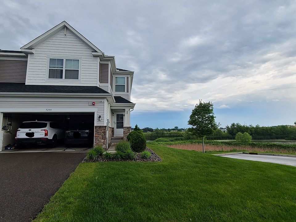 Front view with lawn on side