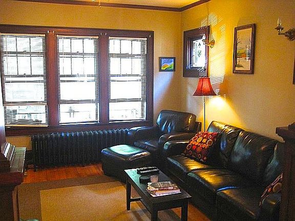Sconce lighting & natural woodwork