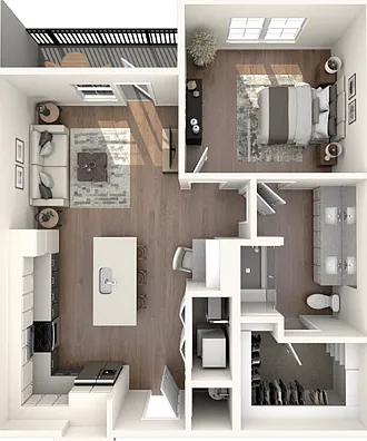 A2 Floorplan: 1 Bedroom, 1 Bathroom A2 Floorplan: 1 Bedroom, 1 Bathroom