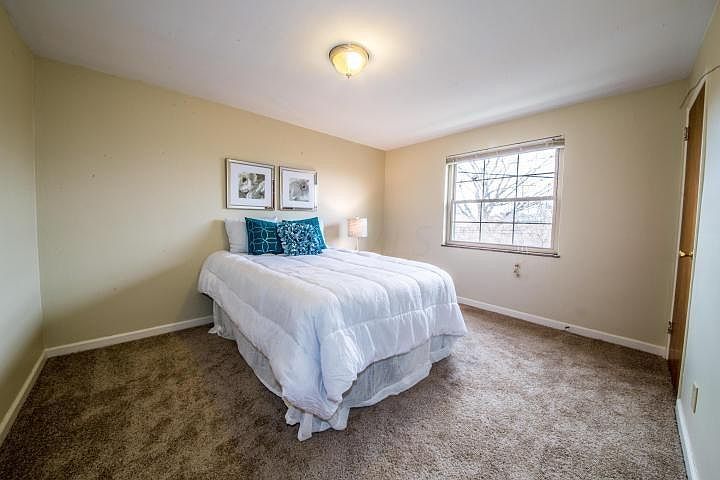 Bedroom with walk in closet