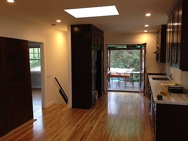 Kitchen with French Doors to Deck