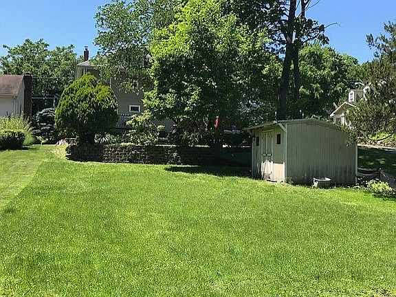 Back yard w/ tool shed