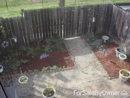 Patio View from upstairs bedroom window