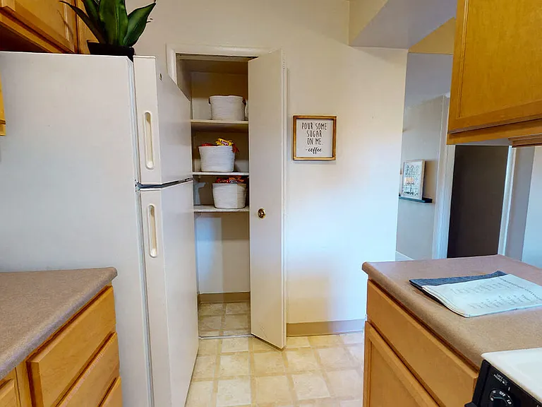 Our kitchen has plenty of extra storage.