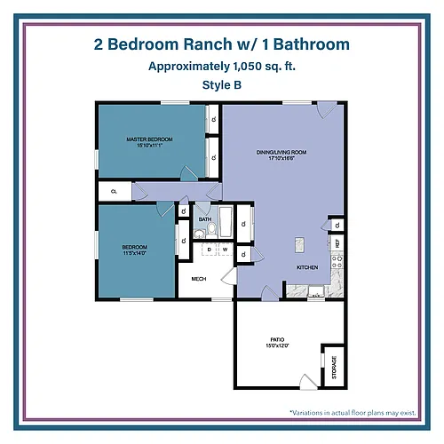Floor plan Ranch Style B