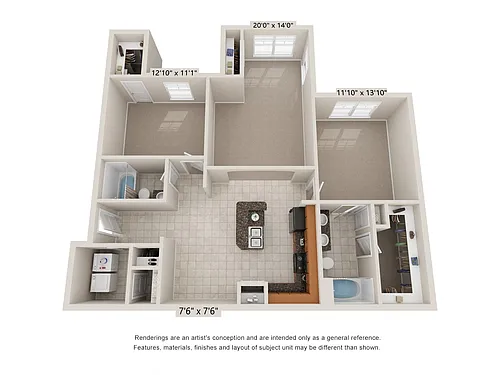 Floor plan 2 Bed 2 Bath Currituck