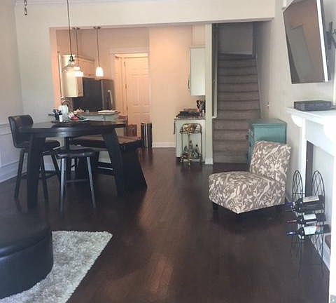 open concept first floor (garage attached off back of kitche