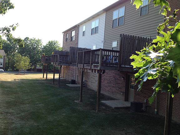 Fantastic deck with woods in backyard