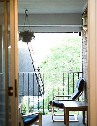 Bright front porch