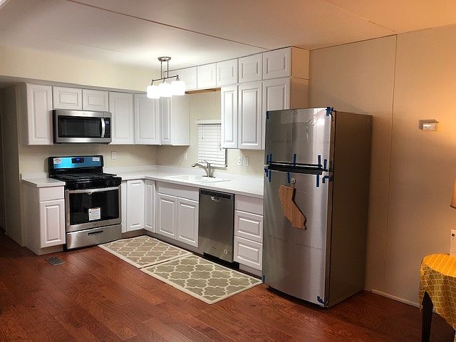 Kitchen white quartz counter