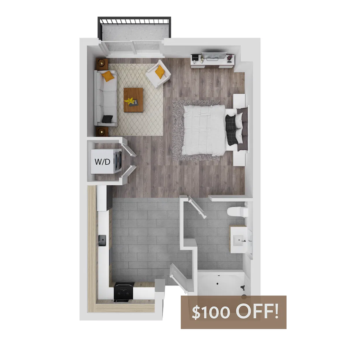 Floor plan Studio - B