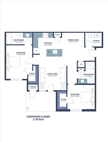 Floor plan Two Bedroom