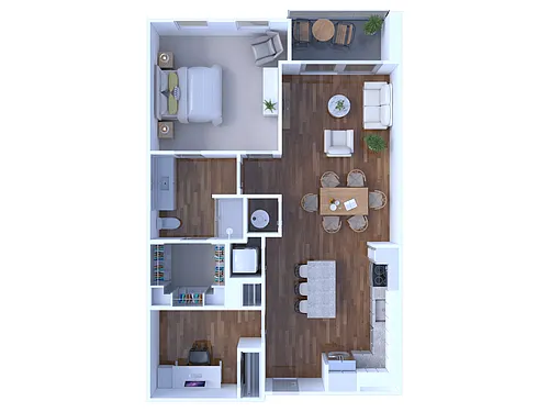 Floor plan 1 Bedroom/1 Bathroom-Den - D1.2