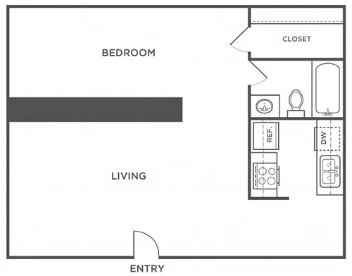 Floor plan Large Studio